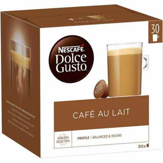 Kaffekapsler Nescafé Dolce Gusto Cafe Au Lait (30 stk)