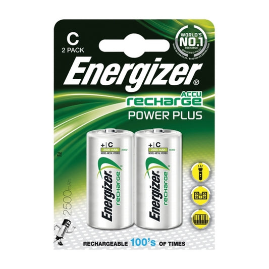 Oppladbare Batterier Energizer ENRC2500P2 C HR14 2500 mAh