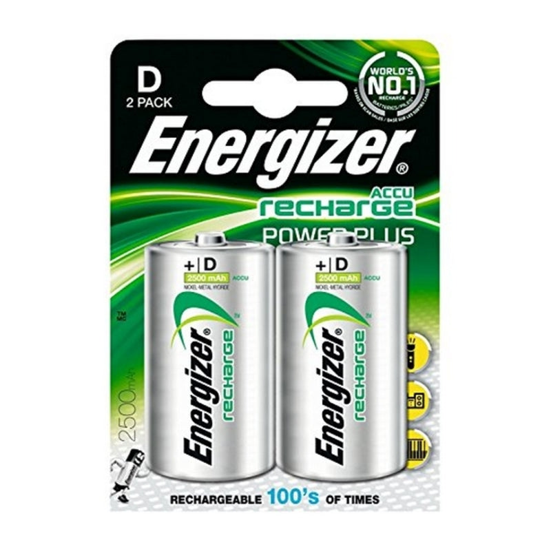 Oppladbare Batterier Energizer ENRD2500P2 HR20 D2 2500 mAh