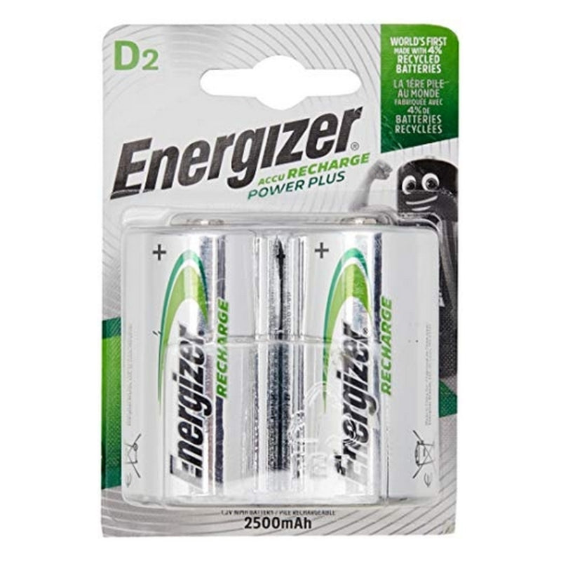 Oppladbare Batterier Energizer ENRD2500P2 HR20 D2 2500 mAh