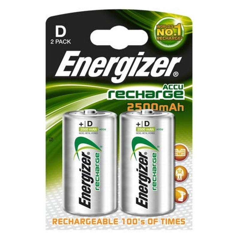 Oppladbare Batterier Energizer ENRD2500P2 HR20 D2 2500 mAh