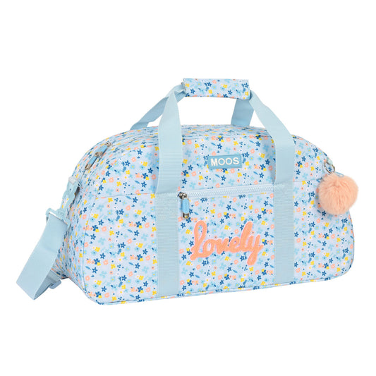 Sportsbag Moos Lovely Lyse Blå (50 x 26 x 20 cm)