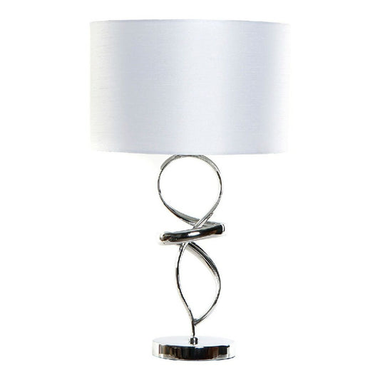 Bordlampe DKD Home Decor Sølv Polyester Metall Klut (33 x 33 x 55 cm)