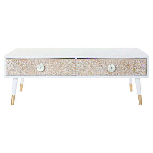 TV-møbler Stretto Decor Hvit Gran Lysebrun (120 x 65 x 42 cm)