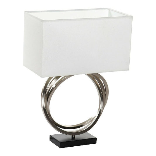 Bordlampe DKD Home Decor 8424001836109 Hvit Sølv Metall 60 W 220 V 38 x 20 x 54 cm