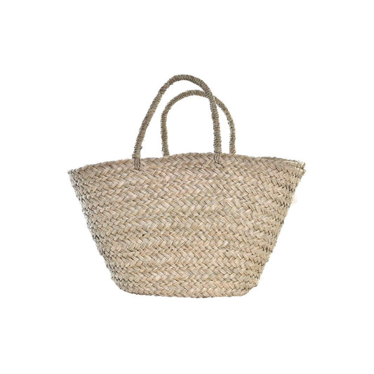 Strangbag DKD Home Decor 56 x 27 x 30 cm Naturell Hvit Sjøgress