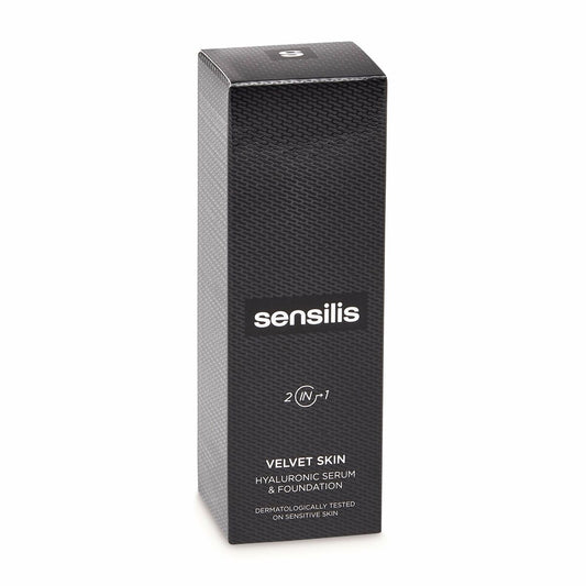 Flytende Sminke-base Sensilis Velvet Skin 04-Noisette Serum (30 ml)