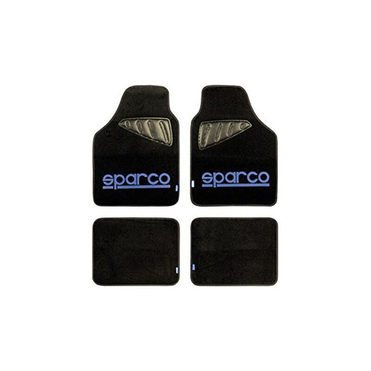 Gulvmattesett til bil Sparco SPC1901 Universal Svart/Blå (4 stk)