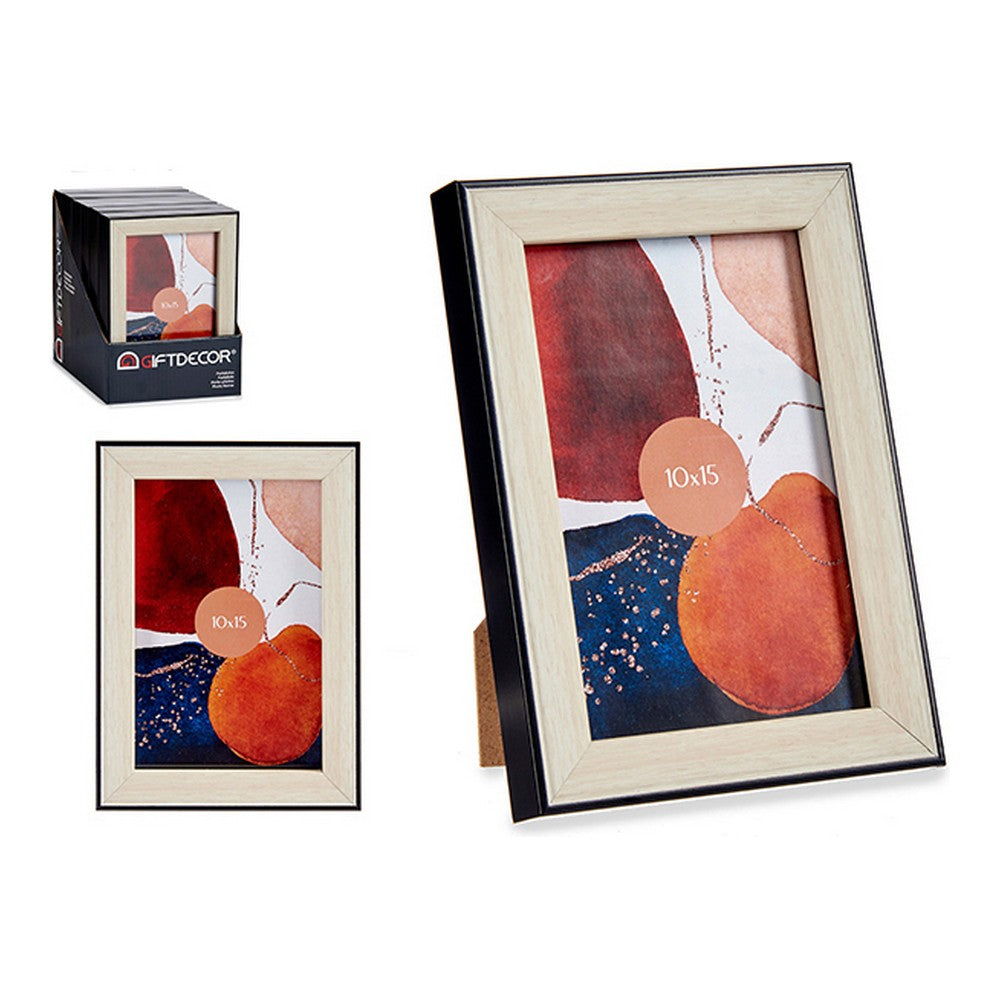 Fotoramme Svart Glass polypropylen (1 stk) (12,6 x 2 x 17,6 cm)