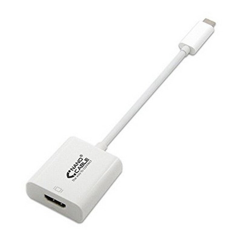 USB C til HDMI-Adapter NANOCABLE 10.16.4102 15 cm Hvit