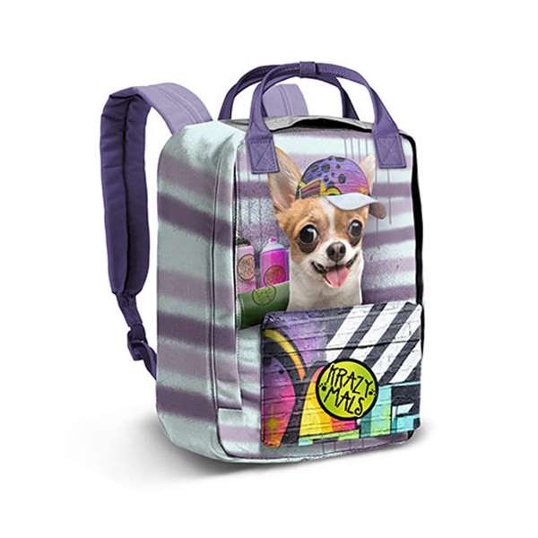 Ryggsekk Krazy Mals Dash Chihuahua (38 x 27 x 18 cm)