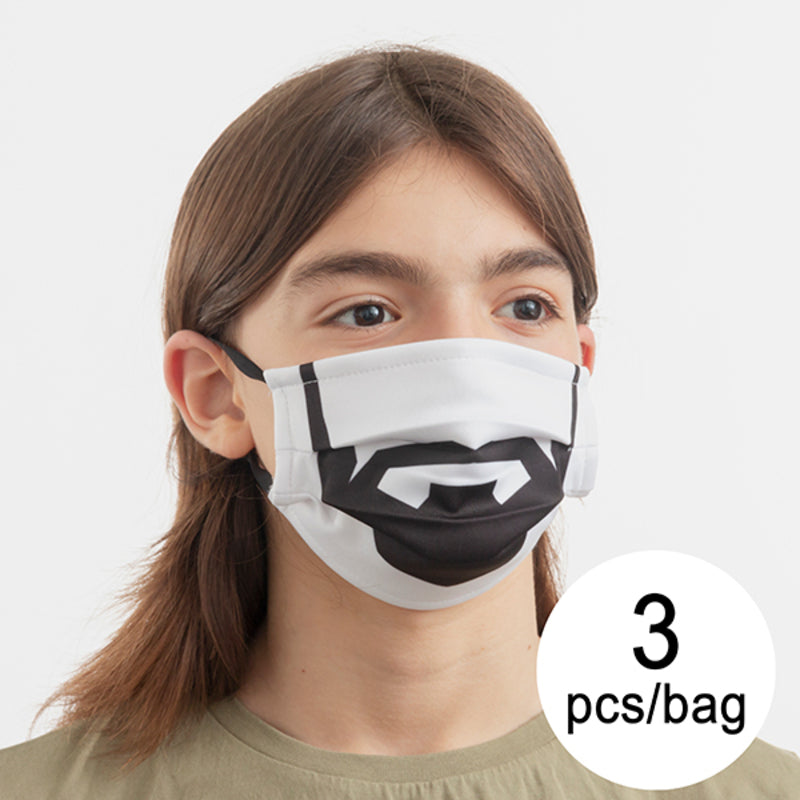 Hygienisk gjenbrukbar tøymaske Beard Luanvi Størrelse M Pakke med 3 enheter