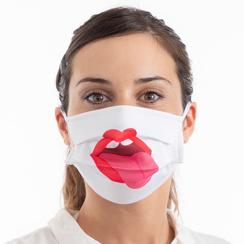 Hygienisk gjenbrukbar tøymaske Tongue Luanvi Størrelse M Pakke med 3 enheter