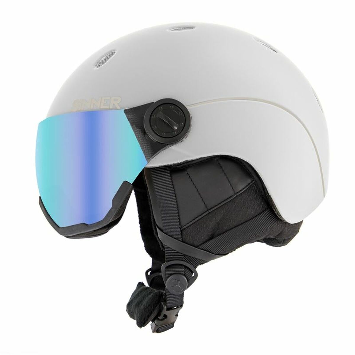 Ski Hjelm Sinner Titan Visor Hvit 52-54 cm