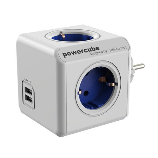 Multipluggskube Power Cube Allocacoc USB Hvit